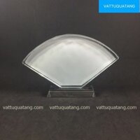 Phôi kỷ niệm chương pha lê quạt giấy - in chuyển nhiệt