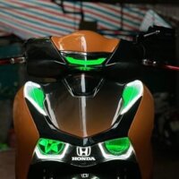 Phôi mica demi và hậu SH đời 2020 đến 2023 đã lên hình dùng để đi led audi không lộ nhân led