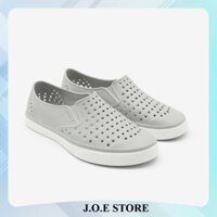 [Phom nhỏ] Giày nhựa URBAN nam nữ đi mưa đi biển D2201 - Ghi trắng