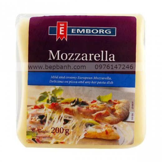 Phomai mozzarella hiệu emborg 200g