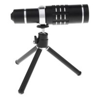 Phone Lens 18X Zoom HD Telephoto Lens with Tripod for Phones - black