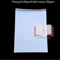 Phong bì trắng A4 định lượng 100 gsm (100 cái).