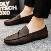 Phong Cách Anh Làm Việc Đế Mềm Chống Thấm Nước Thường Ngày Nâu Nhẹ Chống Trơn Trượt Bé Trai Loafers Giày Nam Giày Thể Thao Công Sở