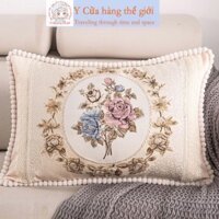 Phong Cách Châu Âu Jacquard Vỏ Gối Thêu 50 x 70 Hình Chữ Nhật 40 x 60 Phòng Khách Sofa Gối Thắt Lưng Hỗ Trợ Tựa Lưng