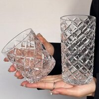 Phong Cách Châu Âu Rượu Vang Phương Tây Kim Cương Thủy Tinh Uống Lạnh Ly Whisky Thủy Tinh Rượu Thủy Tinh Hộ Gia Đình Dập Nổi Nước Cà Phê Ly Uống Cốc ZKNU
