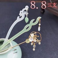Phong Cách Cổ Đại Hanfu Kẹp Tóc Đơn Giản Và Đơn Giản Bu Yaori Mua Ming Song Kết Hợp Acetate Tua Rua Hợp Kim Kẹp Tóc Đa Năng