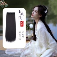 Phong Cách Cổ Đại Hanfu Phong Cách Mới Mực Ngô Xoăn Hàng Tóc Nâng Cấp Cho Chia Tóc Mảnh Trang Phục Cổ Dây Buộc Tóc Kiểu Tóc Tóc Tóc Giả