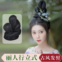Phong Cách Cổ Đại Hanfu Tóc Giả Túi Cổ Trang Phục Trẻ Em Vẻ Đẹp Đi Bộ Khiêu Vũ Biểu Diễn Bun Cổ Đường Phong Cách Rắn Phong Cách 10.26