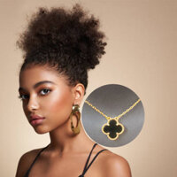 Phong Cách Cổ Điển Bốn Lá Áo Len Dây Xích Thu Đông Phong Cách Thời Trang Nhẹ Sang Trọng Niche ins Hợp Thời Trang Influencer Xương Đòn Chuỗi Quà Tặng Ngày Lễ