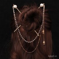 Phong cách cổ điển Hanfu, kẹp tóc đôi, kẹp tóc đa năng, kẹp tóc ngọc trai cổ điển, phụ kiện tóc đôi Nunchaku cho phụ nữ