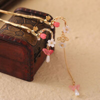 Phong cách cổ điển kẹp tóc updo phụ kiện tóc đa năng kẹp tóc kim loại Hanfu tua rua phụ kiện trang trí tóc trang phục cổ điển trang sức cheongsam cho phụ nữ