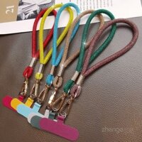 Phong Cách Cổ Tay Full Kim Cương Điện Thoại Di Động Dây Nữ ins Di Động Đồ Trang Trí Dây Treo Ngắn Kẹp Điện Thoại Dây Đa Năng