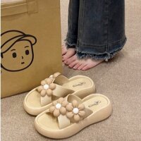 ✨Phong Cách Công Chúa Hoa Nữ Dép Nữ Mùa Hè Có Thể Mặc Bên Ngoài Thời Trang Đế Dày Giày Đi Biển Phù Hợp Với Dép 25.3.19