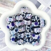 [Phong cách công chúa] Nhãn dán Decal màu tím đen Kim cương Công nghiệp nặng Hạt vẽ tay A3 Phụ kiện Trang sức diy Dây chuyền điện thoại di động Hạt rời Phong cách hỗn hợp20250103