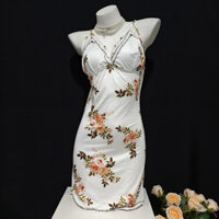 Phong Cách Cung Điện Váy Ngủ In Hình Cám Dỗ Gợi Cảm Dây Ren Nguyên Chất Desire Suspender Váy Hoa Loungewear Bộ Đồ Ngủ Hot Girl WTT2025.3.4