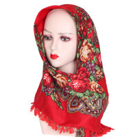 Phong Cách Dân Tộc Cotton Khăn Trùm Đầu Nữ Khăn Choàng Khăn Vuông Nhỏ Khăn Chống Nắng Làm Việc Dì Đầu Bao Tam Giác Khăn Cưới Đầu Bao