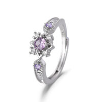 Phong Cách Đông Lạnh Công Chúa Anna Hàng Hóa Cao Cấp Pha Lê Tím Zircon Mở Vòng Tay Nữ 25.1.15