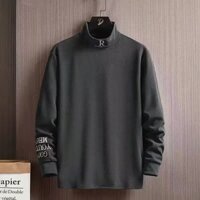 Phong cách đường phố giản dị in hình thời trang Áo nỉ cổ cao nam Oversize