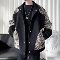 Phong Cách Hàn Quốc Áo Khoác Phong Cách Trưởng Thành Nhẹ Nhàng Đồng Phục Bóng Chày Nam Thu Đông Klein Màu Xanh Lam