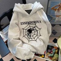 Phong Cách Hàn Quốc Baggy Rời Tất Cả Trận Đấu Áo Khoác Có Mũ Trùm Đầu Trơn Cho Nữ Unisex Thời Trang Đường Phố Họa Tiết Nhện Có Mũ Trùm Đầu Áo Khoác Dành Cho Nam