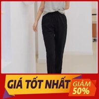 Phong Cách Hàn Quốc Cho Nữ Quần nỉ jogger len tăm nữ , quần nỉ bo gấu chất len tăm siêu đẹp