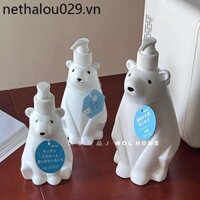 Phong Cách Hàn Quốc Gấu Bắc Cực Phụ Đóng Chai Sữa Tắm Dễ Thương Sữa Tắm Dầu Gội Đóng Gói Phụ Chai Hút Chân Không Nước Rửa Tay