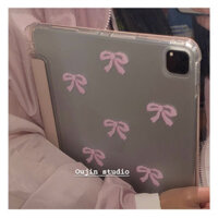 Phong Cách Hàn Quốc ins Blogger Cùng Phong Cách Cô Gái Dễ Thương Nơ Màu Hồng Cắt Kéo Phong Cách Thích Hợp Cho 2021iPad37cm / ari20 / 13 / 17 / 36cm mini7 Vỏ Bảo Vệ Máy Tính Bảng Phong Cách Mới