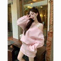 Phong Cách Hàn Quốc Phong Cách Chanel Màu Hồng Áo Phù Hợp Với Váy Nữ Xuân Thu Nhỏ Người Mặc Sang Trọng Thể Thao Thường Ngày Bộ Đồ Hai Mảnh WTT2025.3.11