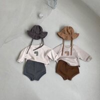 Phong Cách Hàn Quốc Quần Áo Trẻ Em Xuân Thu Cho Bé Dài Tay Hoạt Hình Hit Harem Quần Bé Nam Nữ Phong Cách Thời Trang Thường Ngày Bộ Đồ Trẻ Em VRVJ