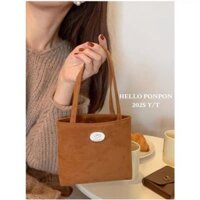 Phong Cách Hàn Quốc Sản Phẩm Mới Thu Đông Tự Chế Da Lộn Túi Xách Màu Nâu Nhẹ Da Lộn Túi Đeo Vai Túi Điện Thoại Di Động Dễ Thương