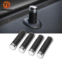 [Phong Cách Hot] 4 Núm Khóa Cửa Ô Tô Bằng Sợi Carbon Chốt Kéo Cửa Bu Lông Phù Hợp Cho Xe BMW E46 E39 E60 E90 E36 F30 F10