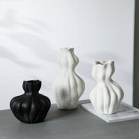 Phong Cách Im Lặng Giả Bình Gốm Trang Trí Sáng Tạo Phòng Khách Hoa Sắp Xếp Trừu Tượng Retro Nghệ Thuật Hoa Trang Trí Tàu Hoa