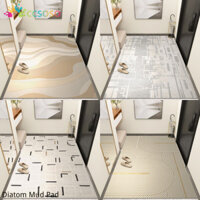 Phong Cách Kem Đơn Giản Ánh Sáng Sang Trọng Họa Tiết Hình Học Diatom Thảm Bùn Hút Nước Hộ Gia Đình Chống Trơn Trượt Thảm Trải Sàn Bền