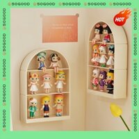 Phong Cách Kem Treo Tường Hộp Bí Ẩn Hộp Bảo Quản Sáng Tạo Lego Tay Màn Hình Đứng Pop Mart Hộp Trưng Bày Búp Bê