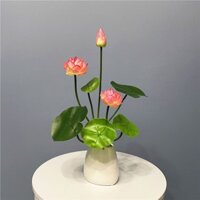 Phong Cách Mô Phỏng Hoa Sen Cho Phật Hoa Sen Giả Nhựa Hoa Giả Gốm Nhỏ Cây Xanh Trang Trí Nhà Cửa Đồ Trang Trí #JH219#