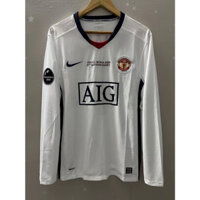 [Phong cách mới] 08-09 Manchester United Áo thun dài tay RONALDO ROONEY UCL Chất lượng hàng đầu tại nhà Áo bóng đá cổ điển Áo thun tùy chỉnh