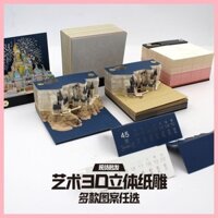 Phong cách mới [Bộ sưu tập 32,1 triệu người] Ưu đãi đặc biệt 3d Giấy khắc ba chiều Harry Potter Hàng hóa Tòa nhà lâu đài Nước mắt Lịch hàng tuần diy Sinh nhật Orna