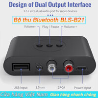 [Phong Cách Mới] Bộ Thu Âm Thanh USB Mới Bluetooth 5.0 NFC RCA Jack 3,5mm Cho Loa Ô Tô