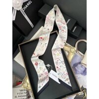 Phong Cách Mới Chane Đôi c Màu logo twilly Lụa Khăn Buộc Tóc Kích Thước: 6 * 120cm