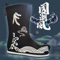 Phong Cách Mới Chính Thức Giày Bốt Cổ Trang Phục Hanfu Hanfu Giày Nam Cổ Trang Phục Giày Bốt Cặp Đôi Phong Cách Cổ Xưa Giày Có T