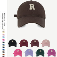 Phong Cách Mới Dạo Phố R Thư Rửa Mũ Bóng Chày Cotton Nam Nữ Phiên Bản Hàn Quốc ins Thời Trang Phù Hợp Với Mềm Top Cap Mặt Nhỏ