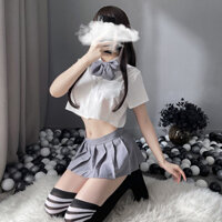 Phong cách mới đồ lót sexy trang phục sinh viên đồng phục JK váy xếp ly nữ phong cách học viện bộ đồ chơi vai trò nóng bỏng váy ngủ sexy áo choàng sexy cosplay pijama cosplay cosplay vai trò một mảnh áo choàng nữ váy ngủ trong suốt ren sexy