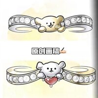 Phong Cách Mới Dòng Chó Con Cặp Đôi Nhẫn Dễ Thương Trẻ Em Sáng Tạo Chữa Bệnh Nhẫn Học Sinh Thích Hợp Quà Tặng Sinh Nhật