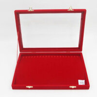 Phong Cách Mới Hộp Trang Sức Hộp Bảo Quản Da Lộn Hộp Trang Sức Bằng Gỗ Mặt Dây Chuyền Vòng Cổ Vòng Hiển Thị Hộp Có Nắp Thủy Tinh Trang Sức Stor