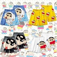 Phong Cách Mới In Hình Quần Short Nam Hoạt Hình Crayon Shin-Chan Quần Đi Biển Cặp Đôi Năm Điểm Sinh Viên Thanh Niên