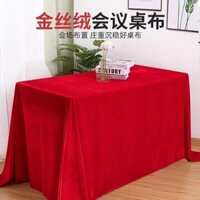 Phong Cách Mới Khăn Trải Bàn Hội Nghị Bàn Altar Sự Kiện Vàng Nhung Cưới Khăn Trải Bàn Màu Đỏ Khăn Trải Bàn Hình Chữ Nhật Văn Phòng Meeti