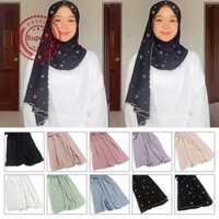 Phong Cách Mới Khăn Trùm Đầu Voan Full Thêu Khăn Trùm Đầu Sợi Dài M8k3