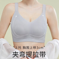 Phong Cách Mới M-3XL Áo Lót Thể Thao Kích Thước Lớn Nữ Sọc Trơn Liền Mạch Plus Kích Thước Áo Ngực Full Cup Mịn Siêu Mỏng Cotton Đệm Không Dây Chống Sag Bralette Hỗ Trợ Mềm Áo Ngực Chống Sốc
