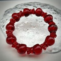 Phong Cách Mới Màu Đỏ May Mắn Charm Vòng Tay Nhựa Tự Nhiên Đơn Giản Phù Hợp Với Thời Trang Phong Cách Tươi Đẹp