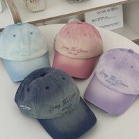 Phong Cách Mới Màu Gradient Chữ Tấm Che Nắng Mũ Bóng Chày Nữ Trăm Vành Rộng Che Nắng Mềm Mũ Phiên Bản Hàn Quốc Mặt Nhỏ